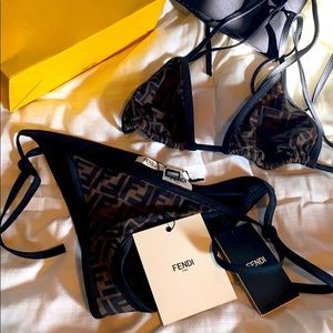 Fendi Black Lycra Bikini